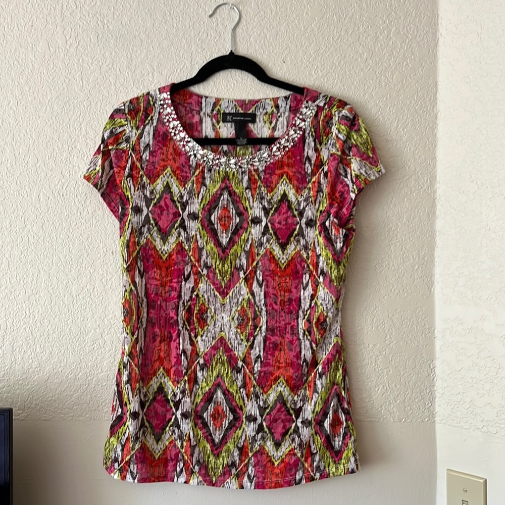 INC from Macys new with tags rhinestone neck detail